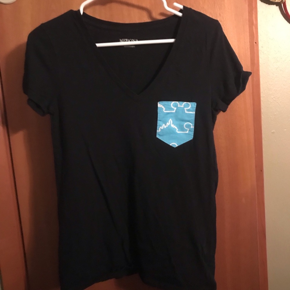 Black tee with Disney pocket